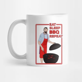 Eat Sleep BBQ Repeat Mug